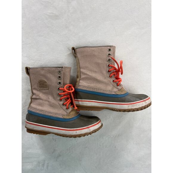 Sorel Premium Canvas Waterproof Boots Women's Winter Snow Lace Up Cold Weather - Picture 4 of 8